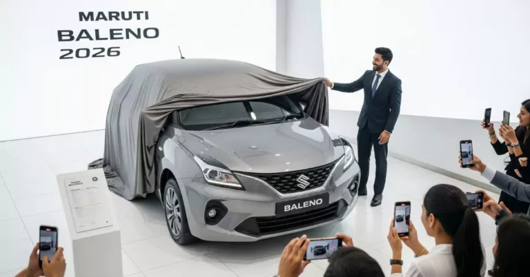 Maruti Baleno 2026 नई डिज़ाइन और हाइब्रिड फीचर्स के साथ