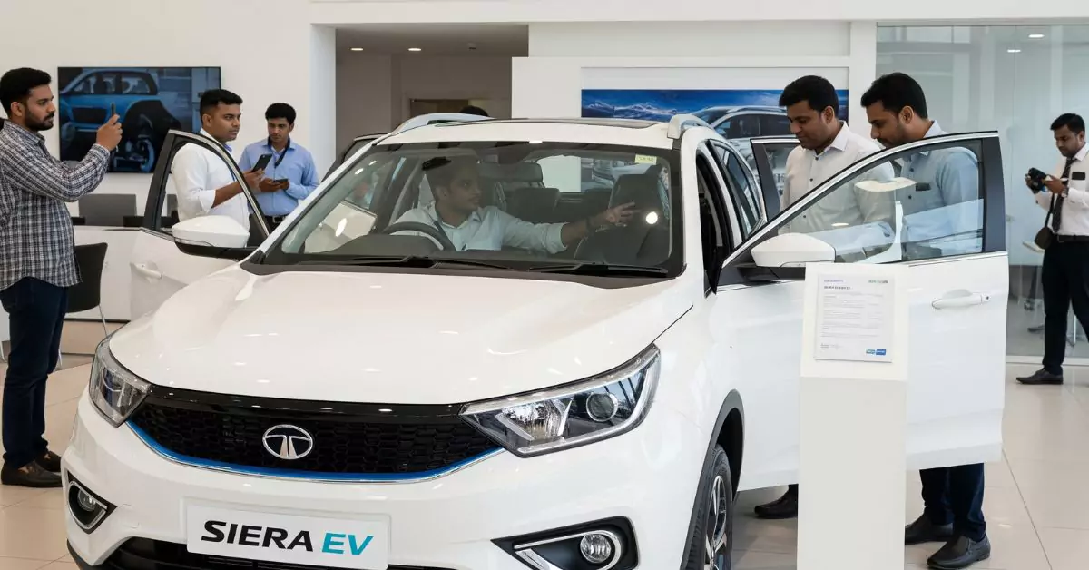 Tata Sierra EV इलेक्ट्रिक SUV का Modern Design